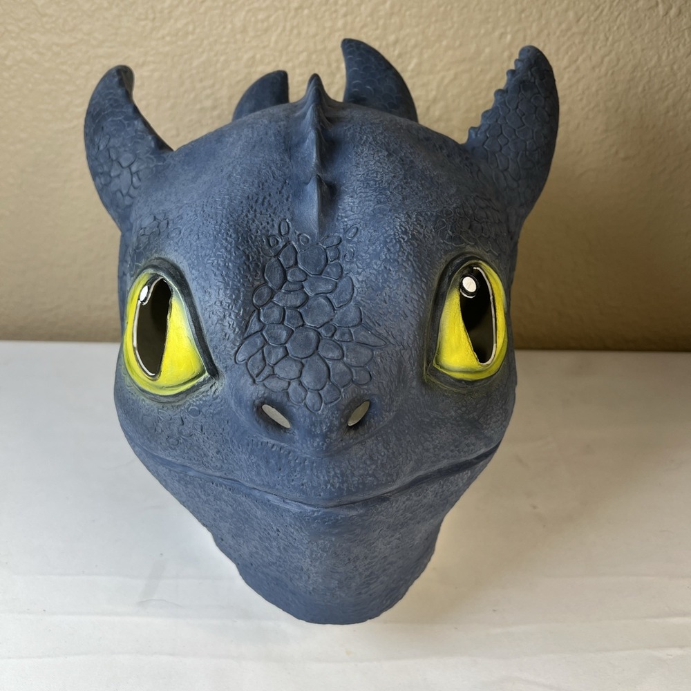 How to Train Your Dragon Toothless Night Fury Latex Full Mask, One Size